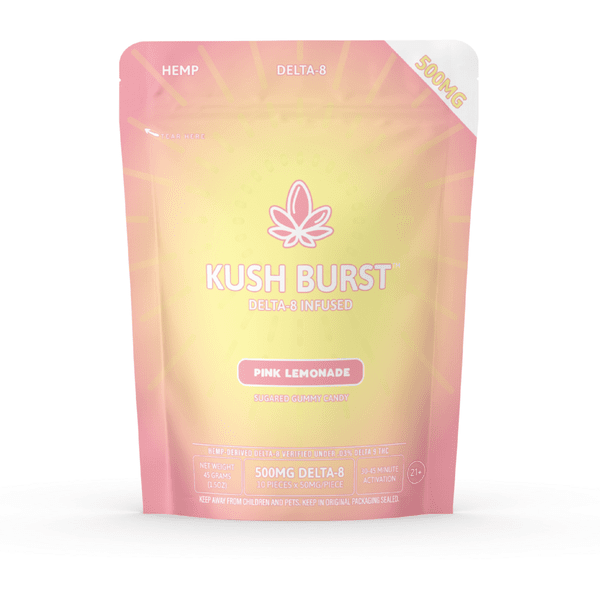 KUSH BURST PINK LEMONADE DELTA-8 500MG GUMMIES