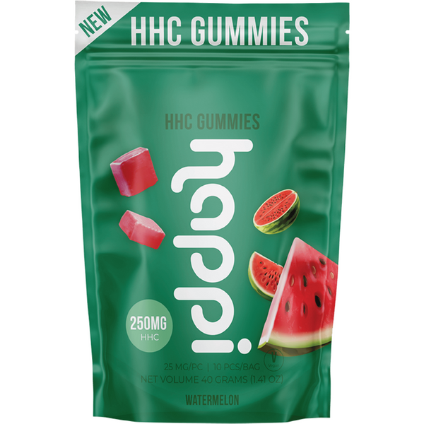 HAPPI HHC - WATERMELON GUMMIES - 250MG (10 COUNT)